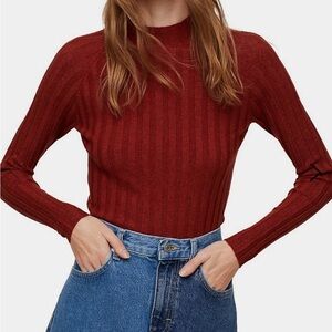 NWT - Mango Mockneck Raglan-Sleeve Top